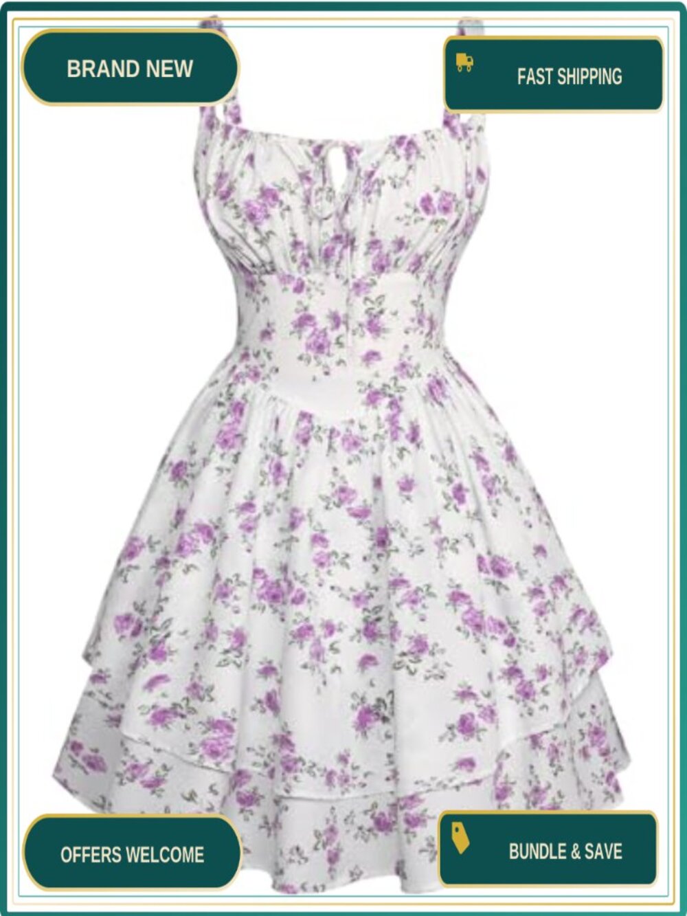 Floral Mini Corset Dress with Pockets Women Adjustable Straps Summer